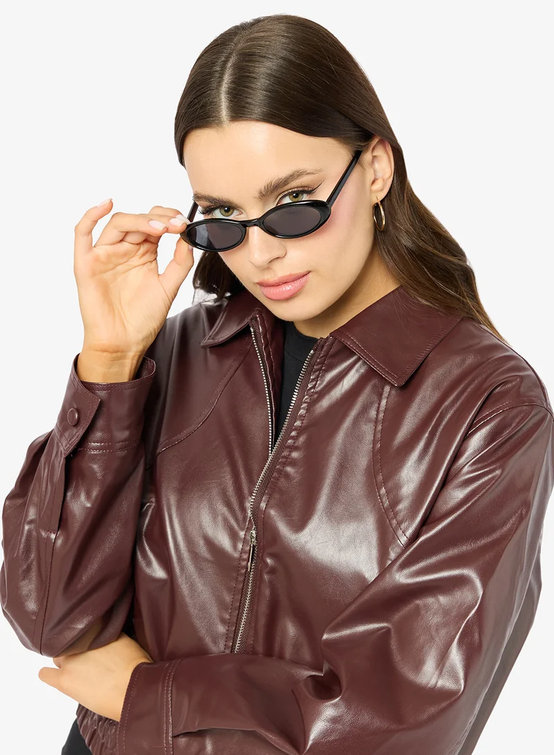Ginger Gold Oval Polarized Sunglasses With Gold Accent for Women | Best Price UAE